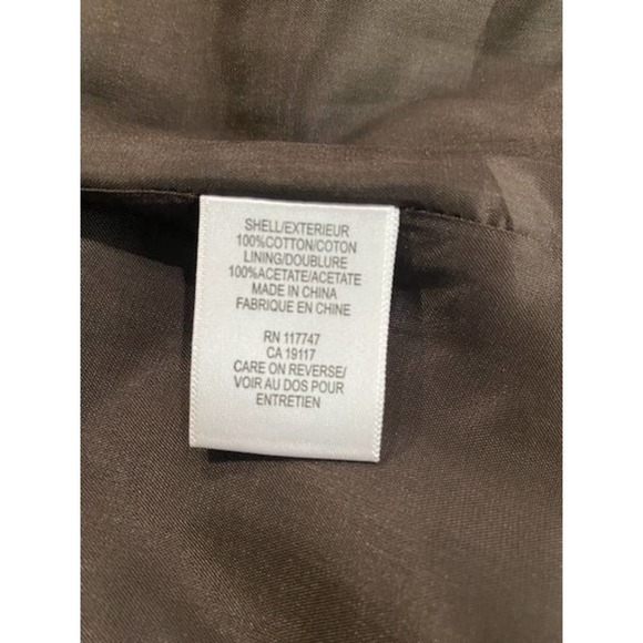 Pre-Owned David Brooks Rusty Brown/Black velvety Floral Design Women Blazer sz10 - Picture 4 of 4